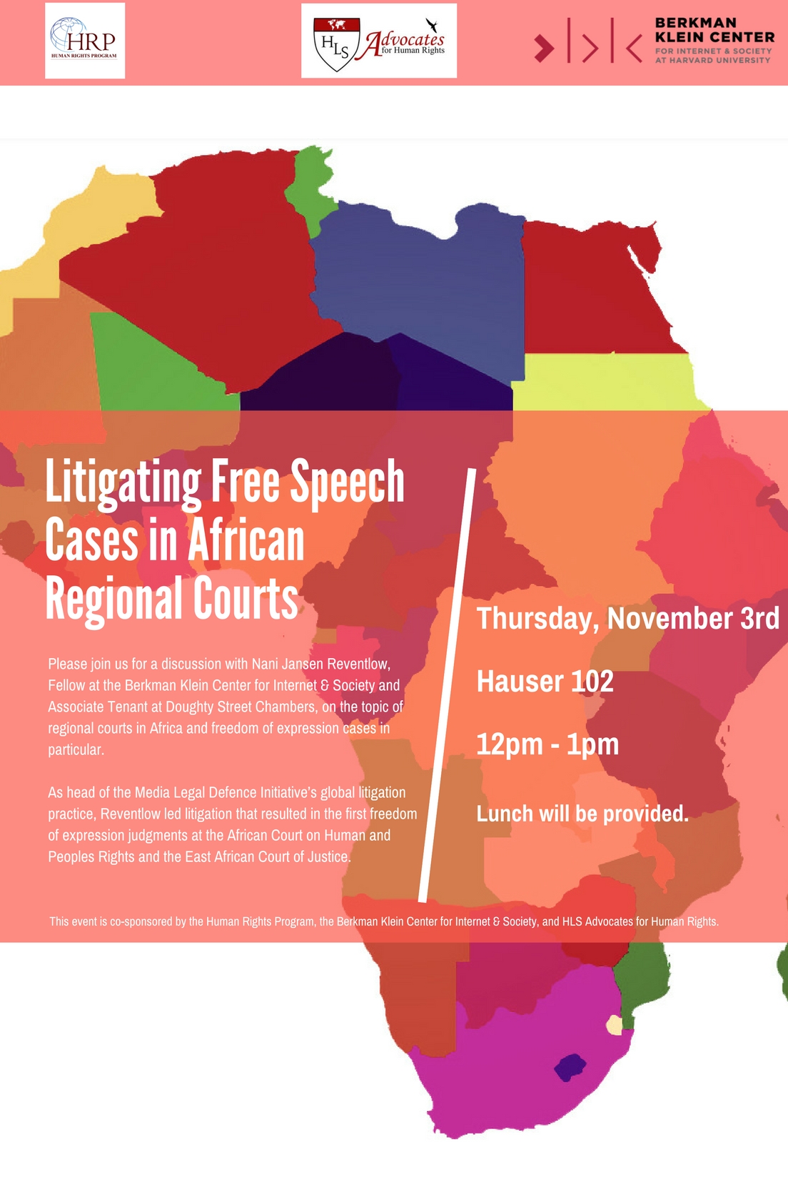 Tomorrow, Nov. 3: Litigating Free Speech Cases in African