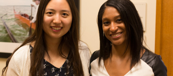 From left: Harin Song, JD '14, and Melissa Chatang, JD '14