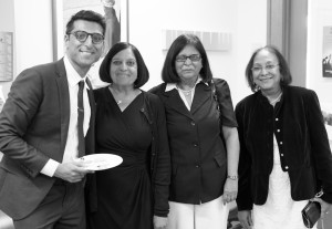 A family smiles together at HLS graduation.
