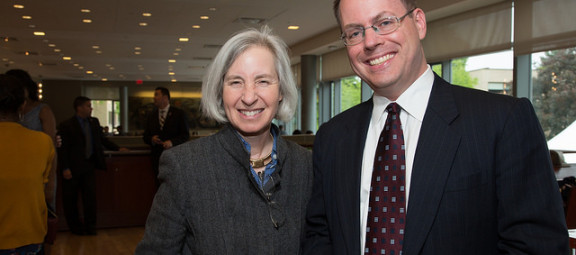 HLS Dean Martha Minow with Tyler on Class Day