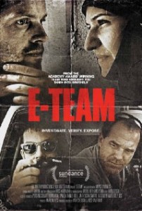 Movie poster for "E-Team," which shows four individuals in individual quadrants.