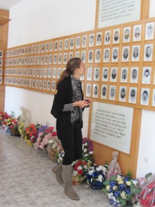 On a 2013 field mission to Bosnia, Boehland looks at a memorial to those who died during the war.
