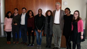 The Shattered Ceiling faculty honorees, together with the students who introduced them