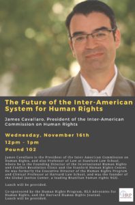 Event poster shows a headshot of Jim Cavallaro against a green backdrop with overlaid text describing the event.