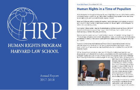 Collage of pages from 2017-2018 HRP Annual Report