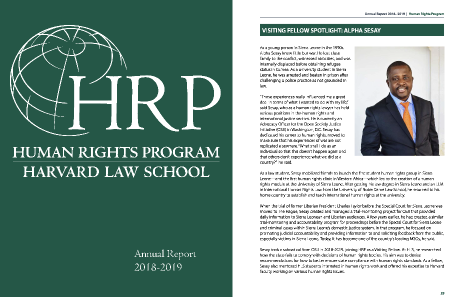 Collage of pages from 2018-2019 HRP Annual Report