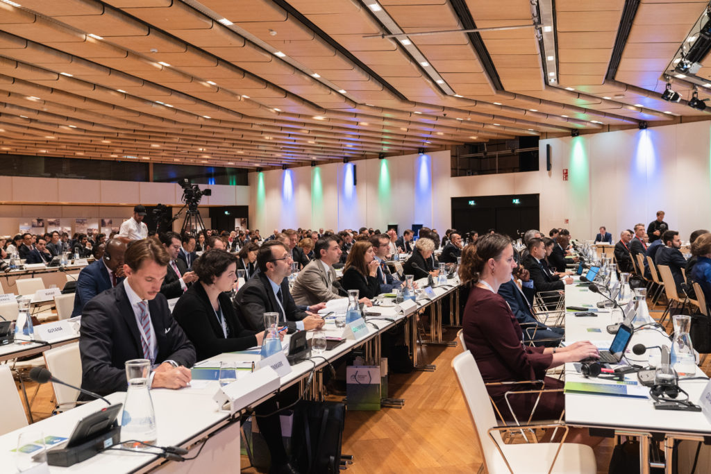 International representatives at work during the Protecting Civilians in Urban Warfare Conference 2019 at the Vienna International Center, Vienna, 1st October 2019