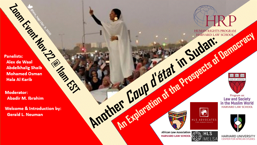 Event banner for Another Coup d’état in Sudan: An Exploration of the Prospects of Democracy and Human Rights