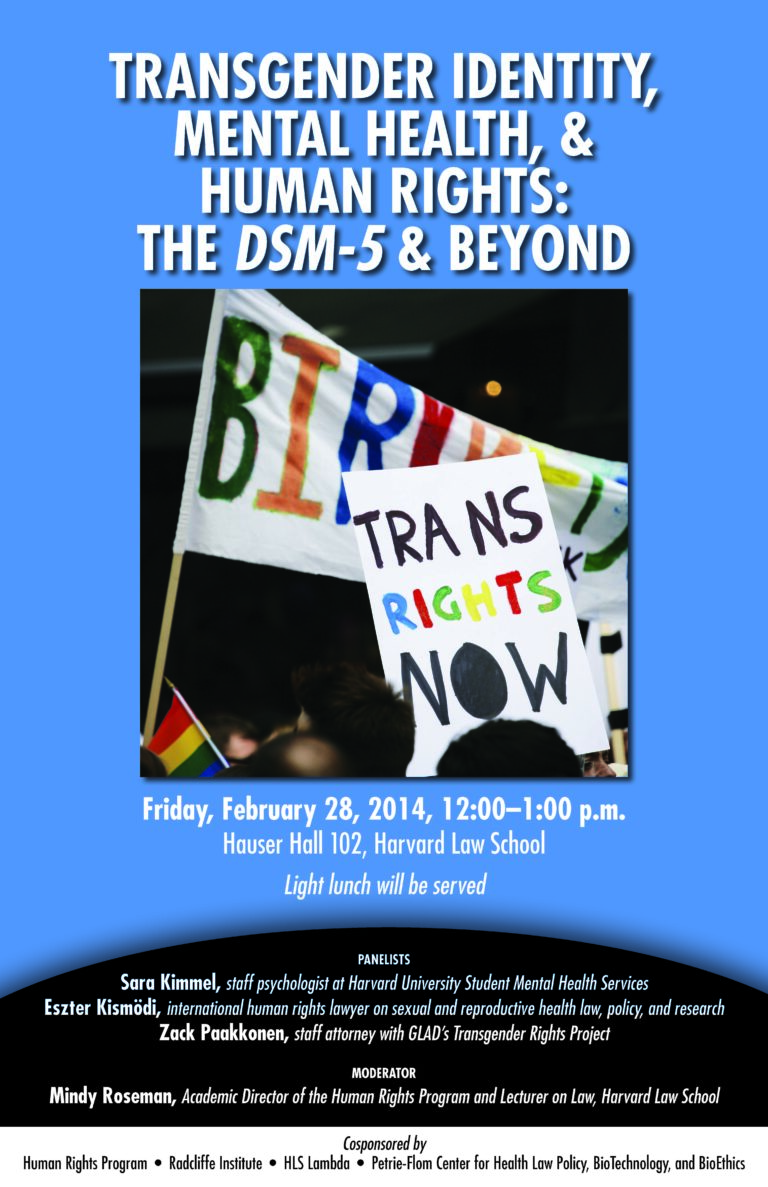 Tomorrow Feb 28 Transgender Identity Mental Health And Human Rights The Dsm V And Beyond 6204