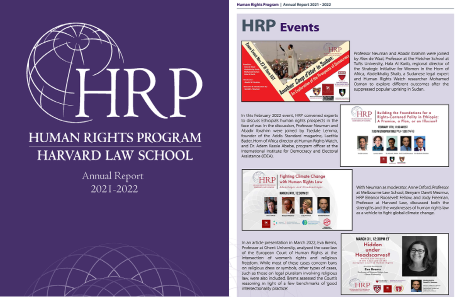 Collage of pages from 2021-2022 HRP Annual Report.