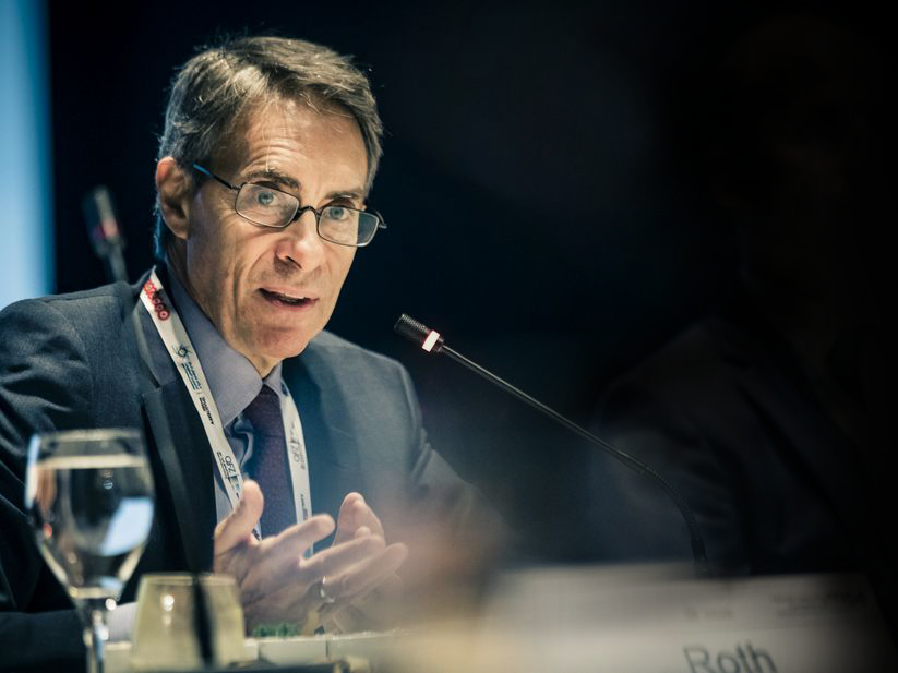 Kenneth Roth speaking on panel at the Munich Security Conference Cyber Security Ministerial Working Breakfast on the IGF 2019. Credit: Kuhlmann, MSC