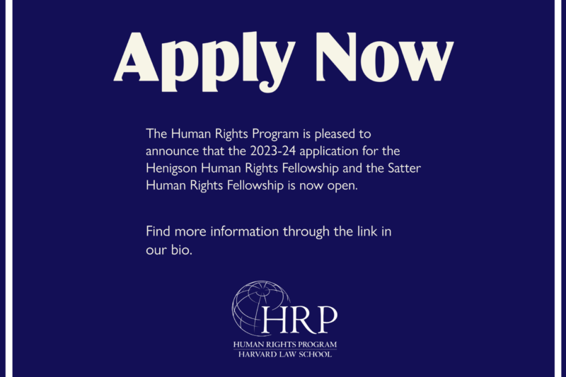 Application to 2023-24 Postgraduate Human Rights Fellowships Now Open ...